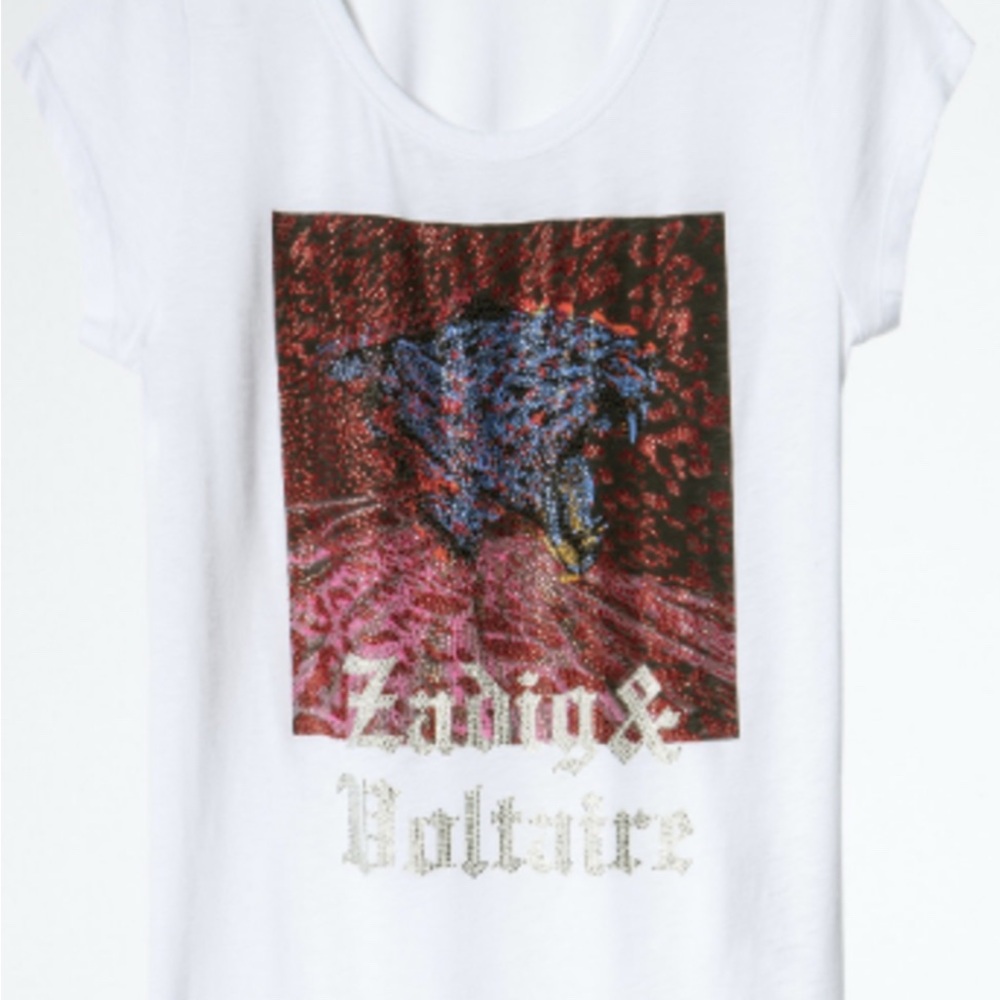 Zadig & Voltaire Antonia Tiger Tee Shirt Sz M